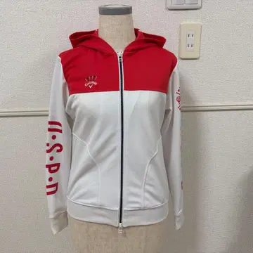 캘러웨이 골프 여성 의류 후드티 레드 화이트 사이즈 M