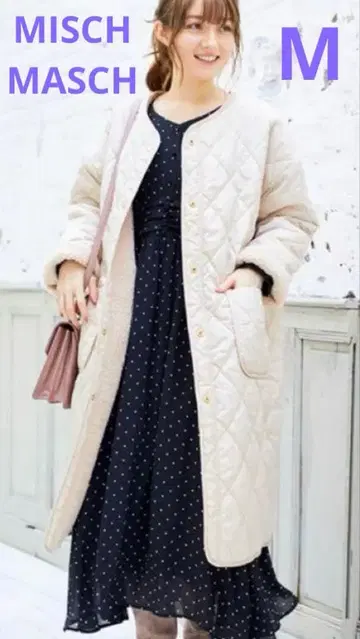 [ 미사용 새상품 ] M 사이즈 미슈마슈 2WAY 보아 코트 퍼플