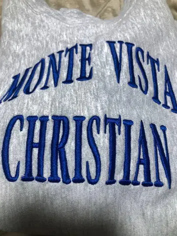 90년대 자수 택 Champion 리버스 위브 맨투맨 XL