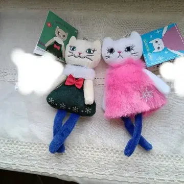 칼디 크리스마스 모코네코 축 늘어진 고양이 페어 2024년