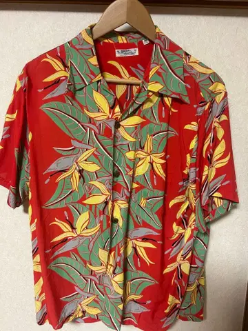 SUN SURF 알로하 셔츠 M 사이즈 레드