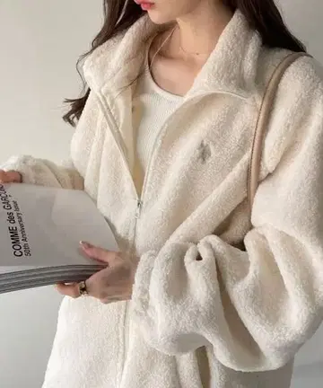 U.S. POLO ASSN. 화이트 플리스 자켓 M 사이즈