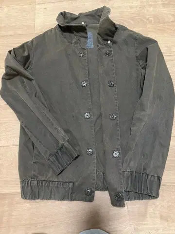 pas de calais 카키 버튼 블루종