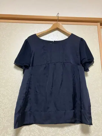 빅 사이즈 뉴요커 네이비 컬러 블라우스