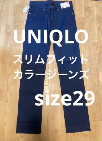 [택 포함 새상품] 슬림핏 네이비 청바지 29인치 긴 길이