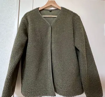 유니클로 카키 플리스 자켓 L 사이즈