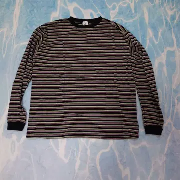 6(ROKU) > 코튼 보더 롱 슬리브 T셔츠 24AW