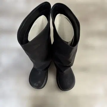 벨티드 빈티지 통굽 커버 롱 부츠