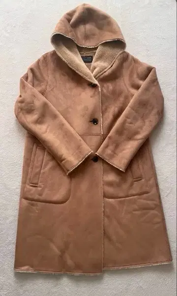 URBAN RESEARCH DOORS 후드 부착 무스탕 코트