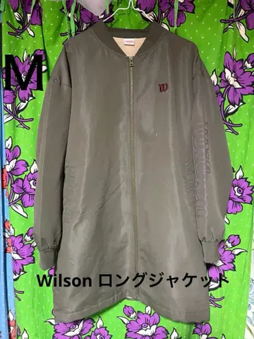 Wilson 롱 블루종 자켓 코트 안감 플리스 M 카키색