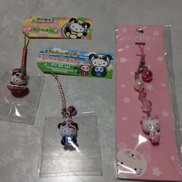 헬로키티 팬더 스트랩 3개