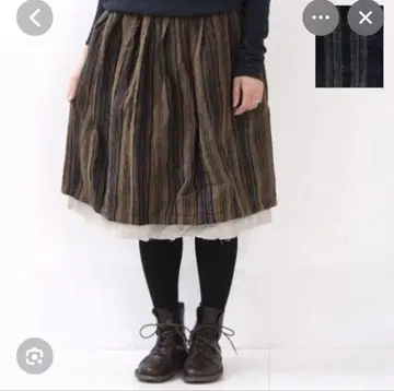 Vlas blomme  울 레이어드 스커트 새상품급