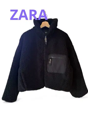 ZARA 블랙 플리스 자켓