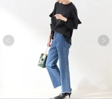 새상품급 스픽 앤 스팬 소매 프릴 니트 플레어 슬리브 풀오버