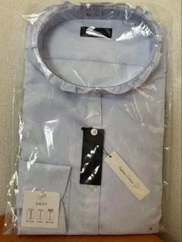 미사용 새상품 HILTON 셔츠 밴드 카라 3WAY 프릴 블라우스 9호