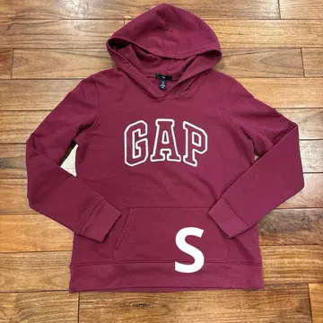 GAP 후드 부착 후드티 버건디 S 여성용
