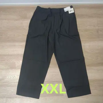 유니클로 이지 와이드 테이퍼드 팬츠 다크 그레이 XXL