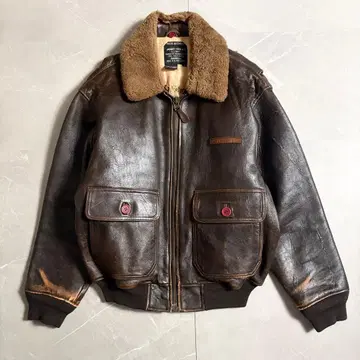 AVIREX 가죽 자켓 L 사이즈 플라이트 자켓 G-1 천연 가죽