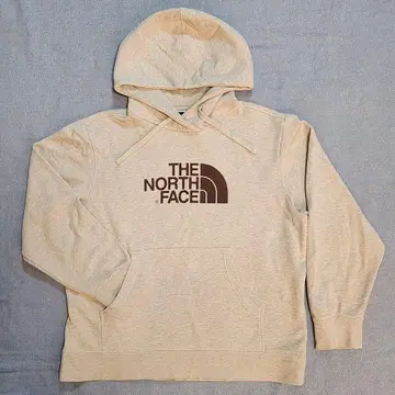 THE NORTH FACE 후드 맨투맨 베이지 계열 프론트 로고 L