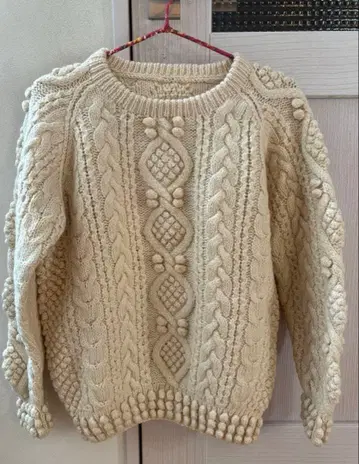 빈티지 폼폼 니트 울