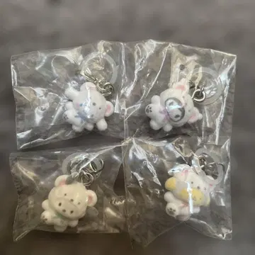 산리오 포근포근 스노우 시나몬 쿠로미 포차코 푸딩 마스코트 액세서리