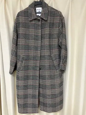 니코앤드 체크 무늬 롱 코트 사이즈 3