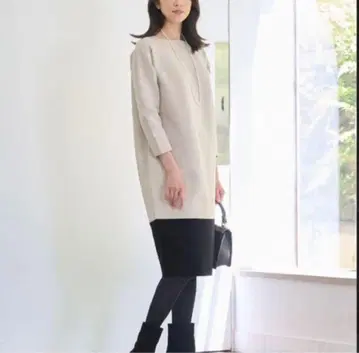 새상품급 자유구 폴리에스테르 홀 가먼트 니트 원피스 세탁 가능 32 xs