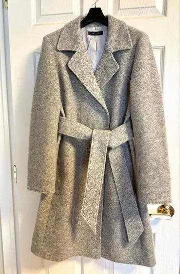 SCOT CLUB 그레이 벨트 롱 코트