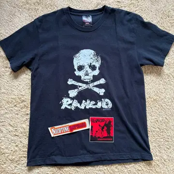 RANCID 2000 티셔츠 스컬 밴드 shoot 블랙 M 사이즈