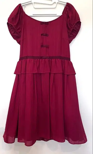 JILL STUART 질스튜어트 버건디 (빨간색) 리본 드레스