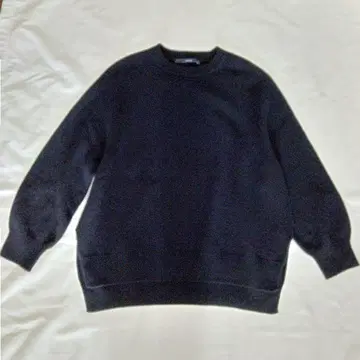 FRAMeWORK 래글런 슬리브 와이드 풀오버 니트 네이비