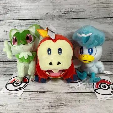 포켓몬 센터 오리지널 봉제 인형 냐오하 뜨아거 쿠와스 택 포함