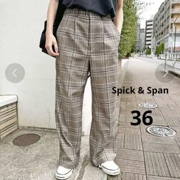 Spick & Span 워셔블 턱 스트레이트 팬츠 36