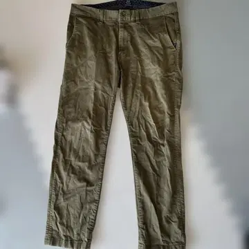 BEAMS HEART 카키 치노 팬츠 L