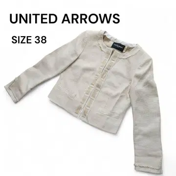 UNITED ARROWS 노카라 자켓 사이즈 38 베이지