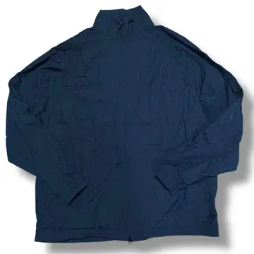 Whiteland 로고 자수 풀 집업 나일론 자켓 프리 사이즈 블랙