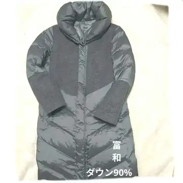 다운 90% 롱 코트 그레이  여성용 [ L ] 캐시미어 울 경량 방한