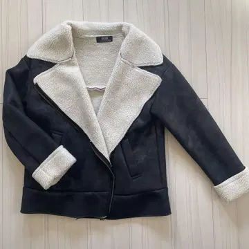 [새상품급] BACKS 인조 모피 라이더 자켓