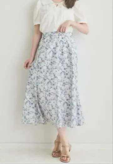 LAISSE PASSE 레스 빠세 뉴앙스 플라워 스커트 새상품