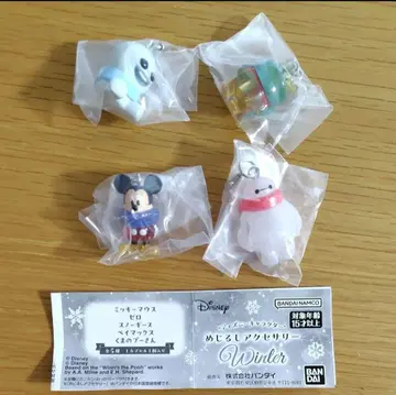 메지루시 액세서리 디즈니 베이맥스 미키 푸우 스노우 기스 4점