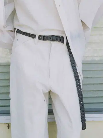 LIDNM Life LEATHER CHAIN BELT SHADEGRAY