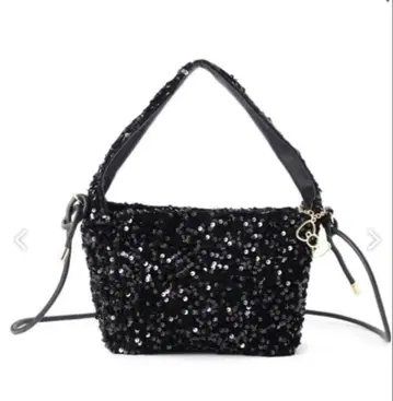 스팽글 블랙 숄더백 키티