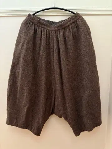 nest Robe 울린넨해린본 와이드 팬츠 브라운 네스트로브