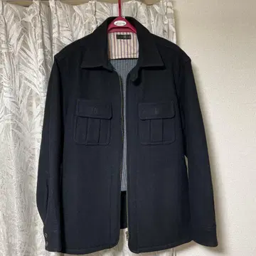 23구 울 자켓 블랙과 머플러 세트