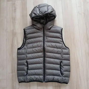 후드 부착 다운 베스트