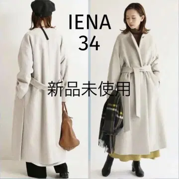 [ 새상품 ] 이에나 IENA 롱 슬릿 노카라 코트 사이즈 34