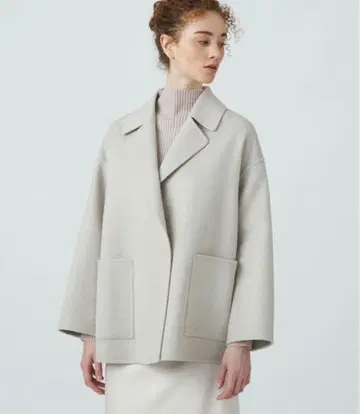 Ballsey 프리미엄 울 리버 오픈 카라 숏코트