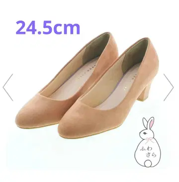 JELLY BEANS 라운드토 펌프스 후와사라 핑크 베이지