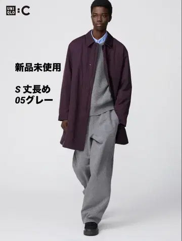 [새상품] UNIQLO C 맨투맨 와이드 팬츠 S 긴 길이