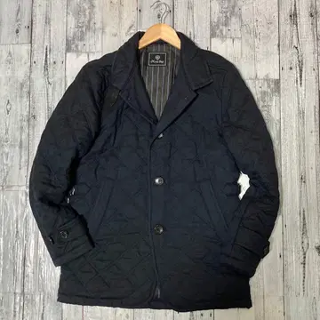 남성용 울 퀼팅 코트 자켓 M 네이비 충전솜 가을/겨울